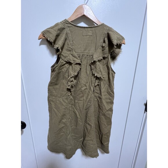 Anthropologie Pilcro Moss Flutter Sleeve Button Front Tunic Dress, S - Picture 9 of 10